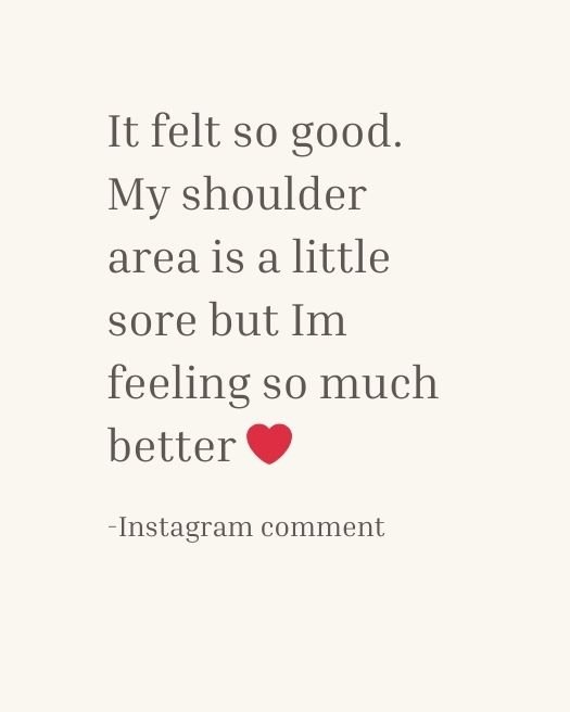 sh sore but feeling good